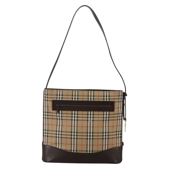 Burberry Nova Check Beige Canvas Shoulder Bag (Pre-Owned) - Picture 2 of 16